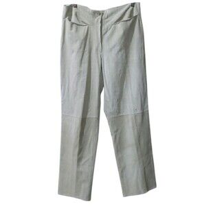 Armani Collezioni Vintage 90s Tan Calf Leather Pants – Designer Size 10